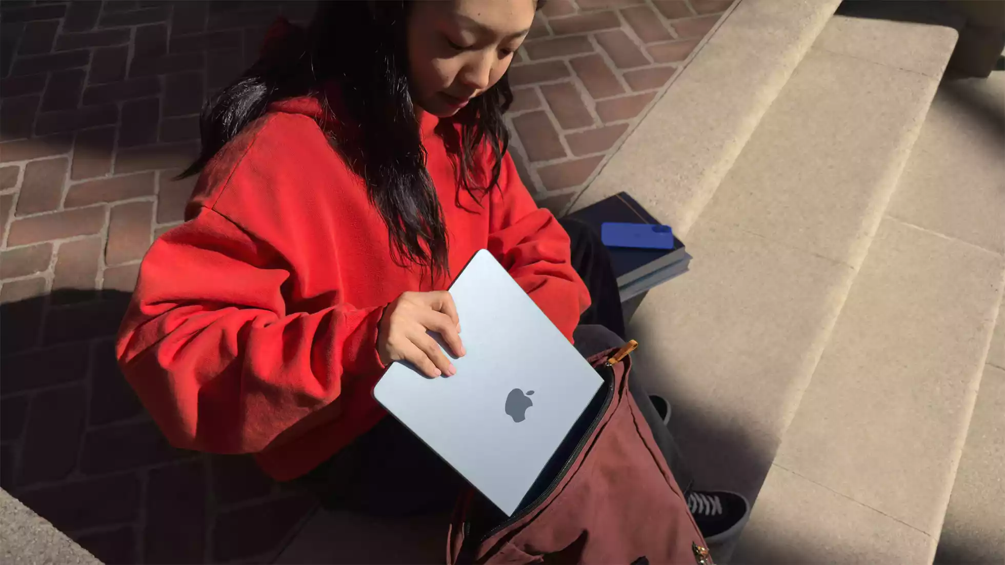 Apple MacBook Air lifestyle on the go